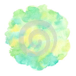 Spring, eco, vegan watercolor round texture, circle shape