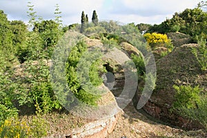Spring etruscan necropolis - cerveteri