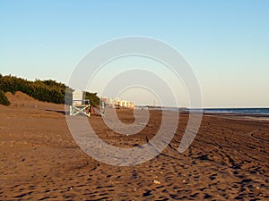 Spring evening with low tide