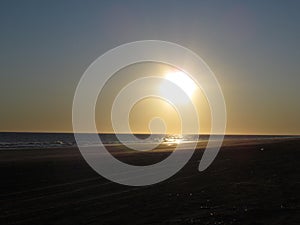 Spring evening with low tide