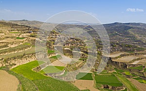 Spring farmland gansu china photo