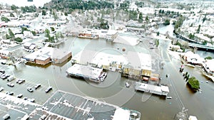 Spring Flood in Huntsville, Ontario, Canada, 2019