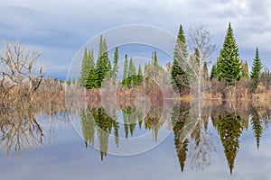 Spring flooding in Siberia