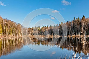 Spring flooding in Siberia