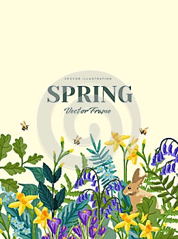 Spring Floral Flower Collection Background