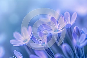 Spring flower background Violet blue bloom with ample free copy space