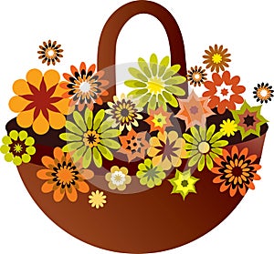Spring flower basket