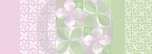 Spring flower blossom abstract geometry pattern