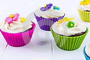 Spring Flower Cupcakes
