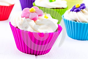 Spring Flower Cupcakes