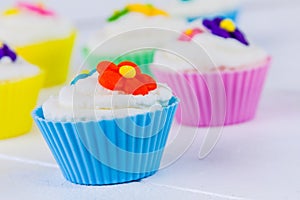 Spring Flower Cupcakes