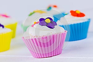 Spring Flower Cupcakes