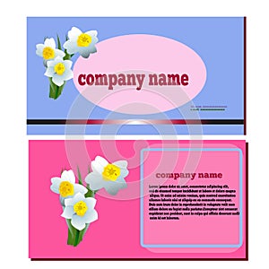 Spring flower narcissus for cosmetics logo