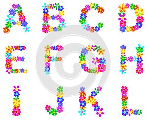 Spring Flowers Alphabet