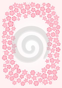 Spring flowers, blossoms frame, background, flat