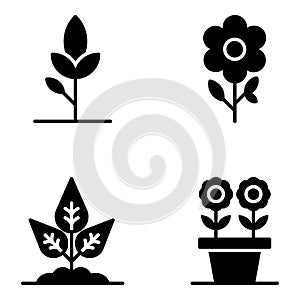 Spring Flowers Filled Icons Pack