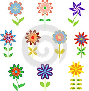 Spring Flowers Illustrations