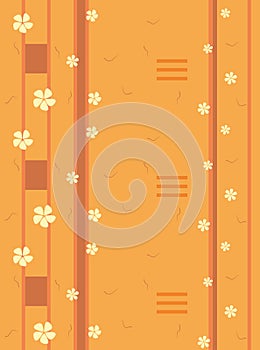 Spring flowers pattern, graphic floral motive. Vector illustration eps.