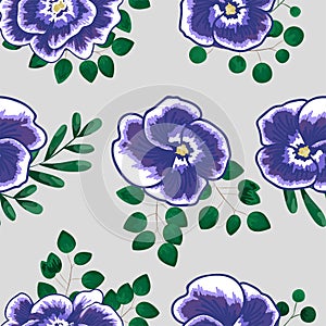 Spring flowers seamless pattern Small floral pattern floral illustration and floral vector pattern flower pattern fabric. violets
