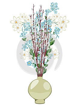 Spring Flowers in a Vase