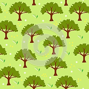 Spring forest pattern seamless