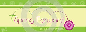 Spring Forward Background Sky and Grass Bubbles Light Flair