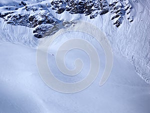 Spring in the French Alps - April. Tignes Ski Resort. Haute Savoy. France