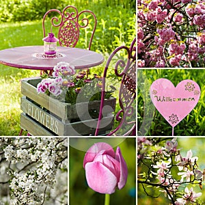 Spring garden collage