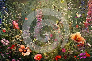 Spring Garden Splendor A Colorful Display of Nature\'s Blooming Beauty photo