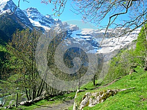 Spring in Gavarnie in Pyrenees