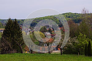 Spring in Goricko Hills, Prekmurje, Slovenia photo