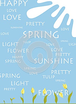 Spring greeting blank