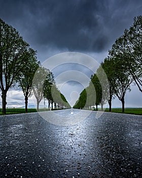 Spring hailstorm photo