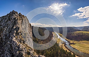 Spring hike in the Danube Valley near Sigmaringen