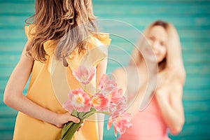 Spring holiday. Mother`s day concept