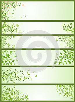 Spring horizontal banners