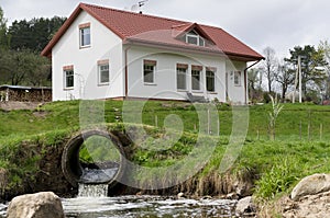 Spring hotel on hill