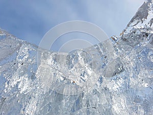 Spring ice on The white sea coast. The Island Of Yagry. Severodvinsk. The Arkhangelsk region