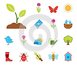 Spring icon set