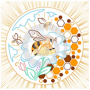 Spring icon  World Bee Day