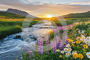 spring landscape, AI generated