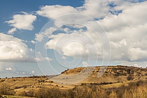 Spring landscape with clouds