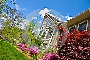 Spring Landscape Front of House