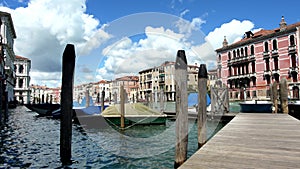 Spring landscape on the Grand Canal in Venice Italy