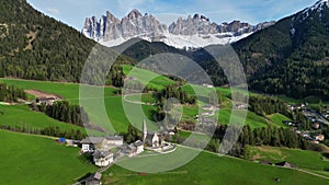 Spring landscape in Italian Dolomites Alps