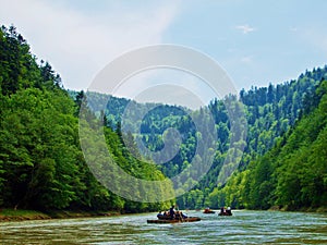 Spring landscape a river and trees horizontal.