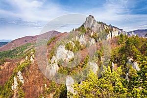 Spring landscape, The Sulov rocks in Slovakia.