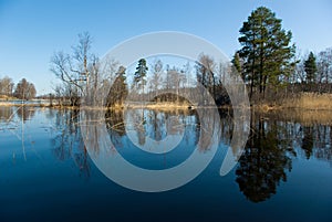 Spring landscape, Vuoksi river