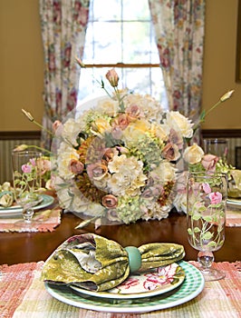 Spring Luncheon Table Setting