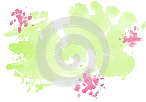 Spring mood. Watercolor vector colorful blobs